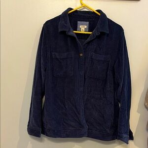 L.L. Bean Corduroy relaxed shirt :: carbon navy :: size L.